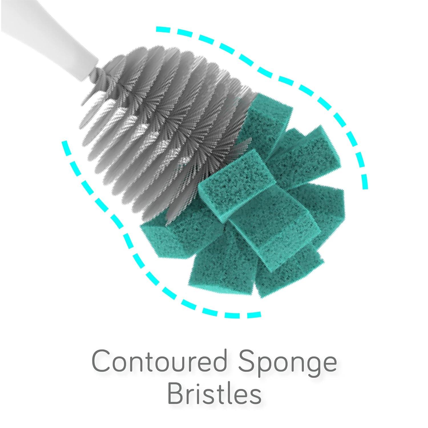 image:imageNanobebe Baby Bottle Cleaner Replacement Heads for EBrush Electric Rechargeable Bottle Cleaning Brush and Flexy Brush in Gift Sets for Baby Accessories Pacifiers and Sippy Cups 4pk GreyGray