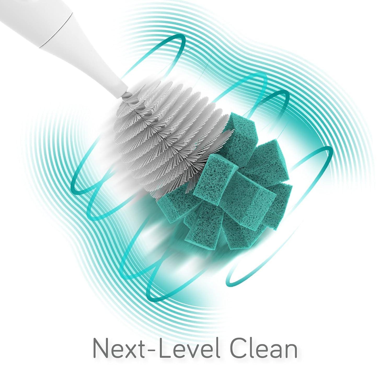 image:imageNanobebe Baby Bottle Cleaner Replacement Heads for EBrush Electric Rechargeable Bottle Cleaning Brush and Flexy Brush in Gift Sets for Baby Accessories Pacifiers and Sippy Cups 4pk GreyTeal