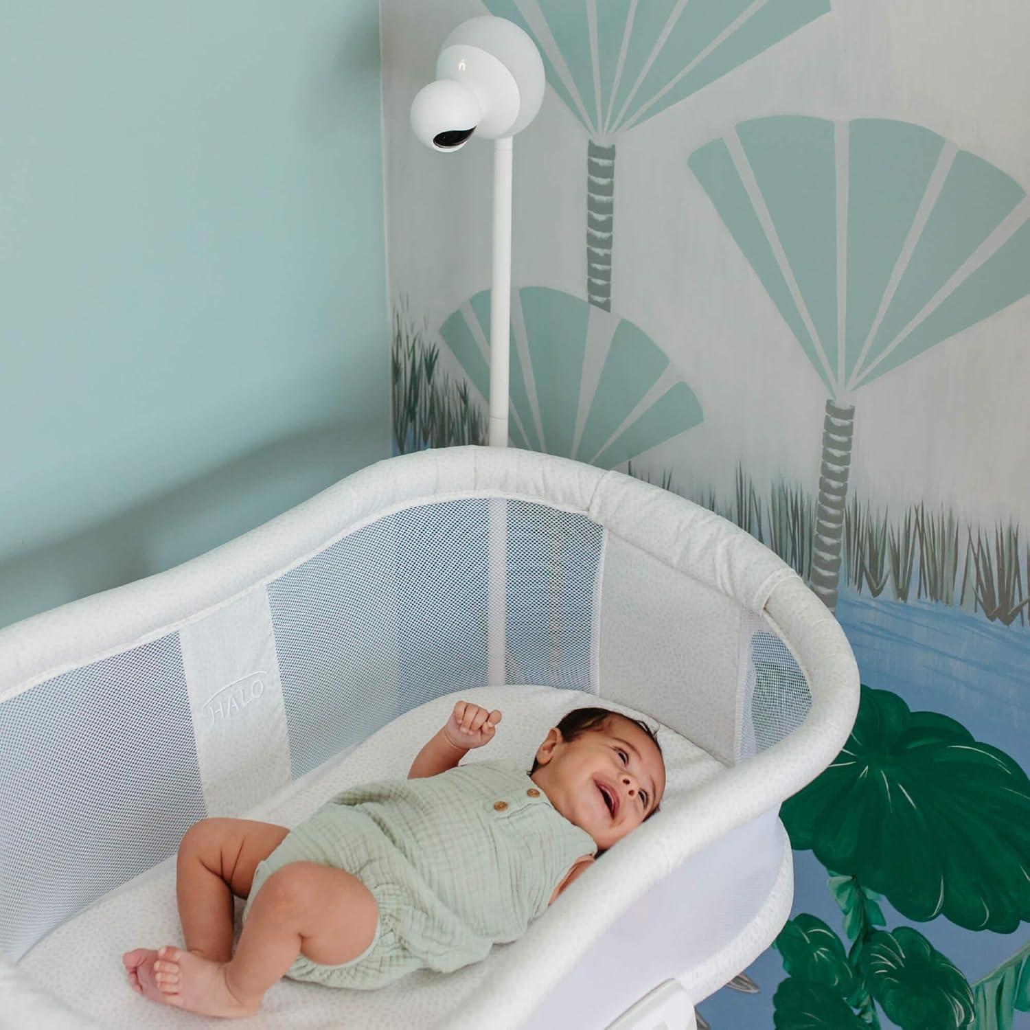 image:imageNanobebe Smart Baby Monitor 360 1080p HD Camera with Monitor Floor Stand Accessory Adjustable Height Stable Weighted Base