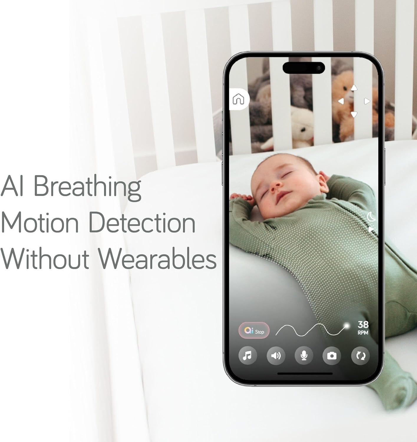 image:imageNANOBB Baby Monitor Floor Stand Accessory Adjustable Height Stable Weighted Base Portable Camera Holder for Cribs Bassinets amp Nursery Easy NoTool Setup FullView Flex Mount Stand OnlyStyle Monitor