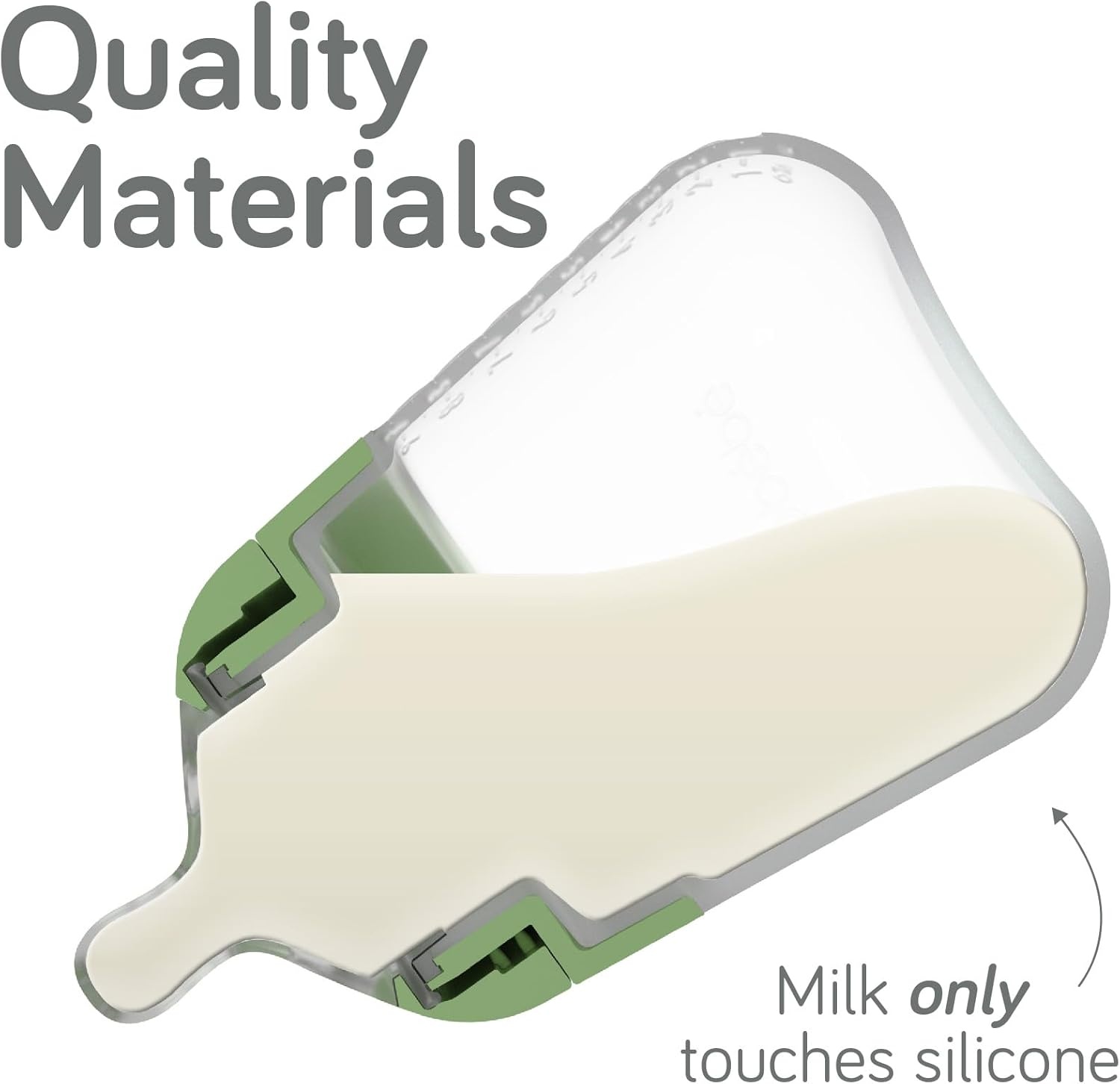 image:imageNanobebe Breastmilk Baby Bottle Deluxe Cooler amp Travel Bag with Ice Pack Sage