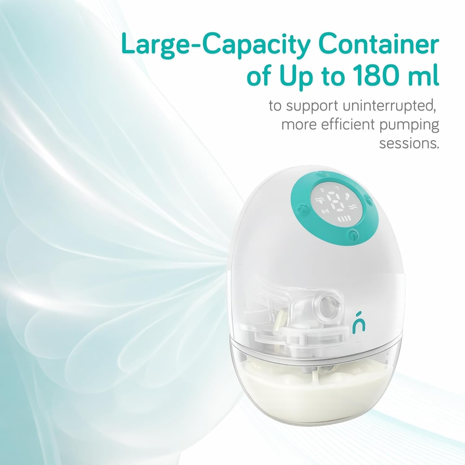 image:imageNanobebe Wearable Breast Pump Hands Free Wireless Electric Breast Pump Smart App Controlled Pump Quiet Portable Multiple Modes 1Pack1 Pack