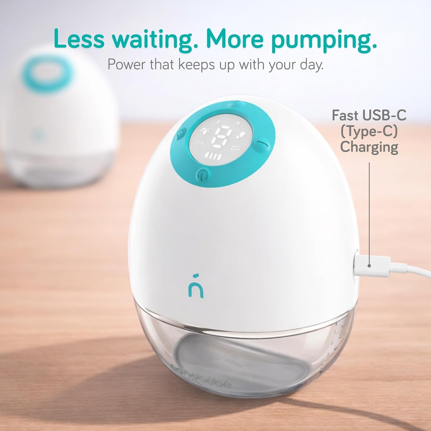 image:imageNanobebe Wearable Breast Pump Hands Free Wireless Electric Breast Pump Smart App Controlled Pump Quiet Portable Multiple Modes 1Pack1 Pack