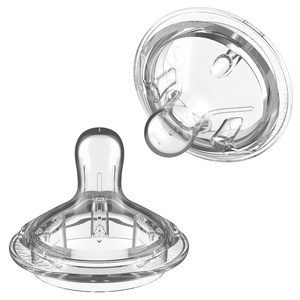 image:imageNanobebe Flexy Silicone Bottles Nipples Triple Vented TwinPack  Y Cut