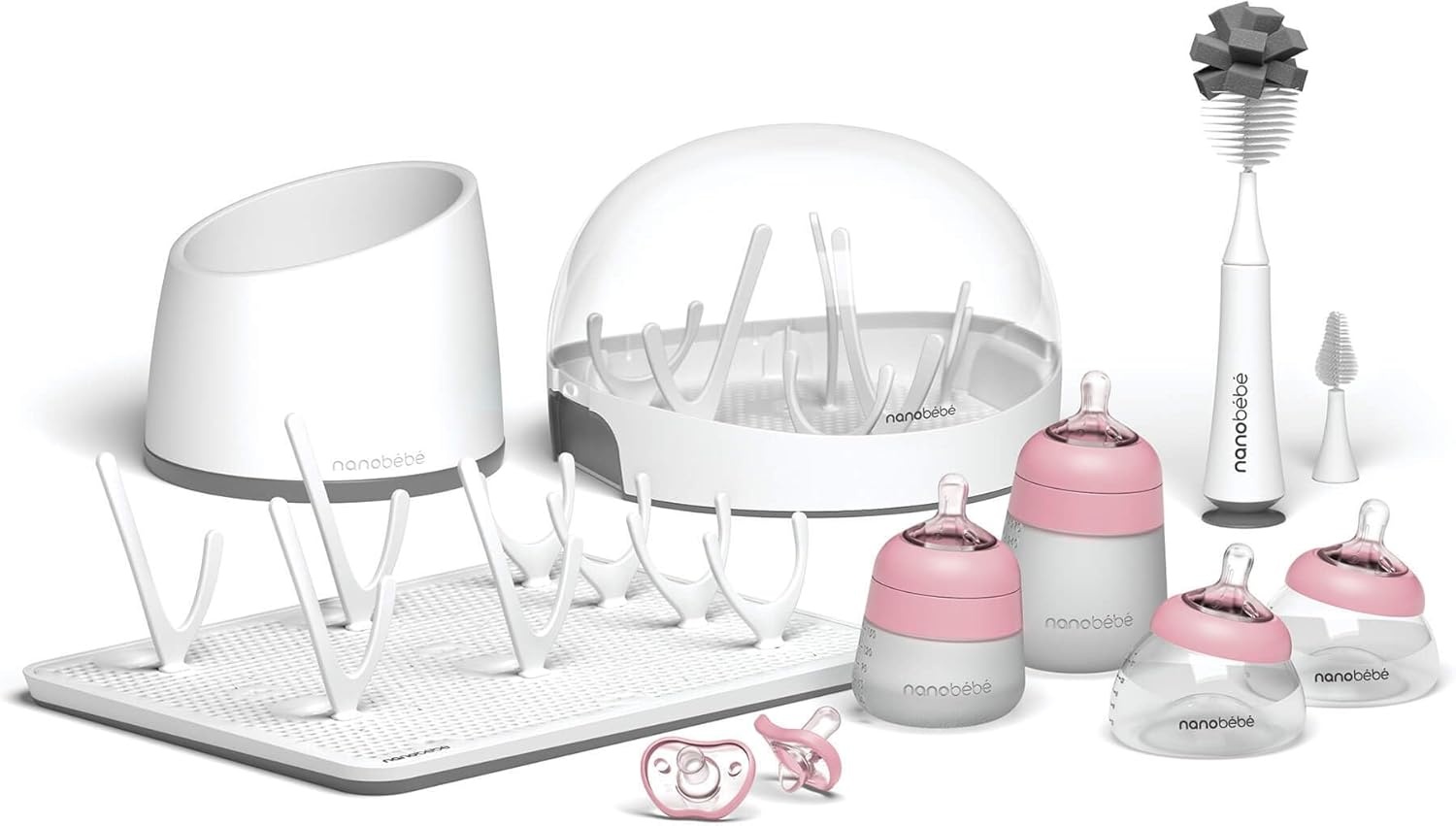 image:imageNanobebe Breastmilk Baby Bottle Deluxe Cooler amp Travel Bag with Ice Pack PingGrey Set