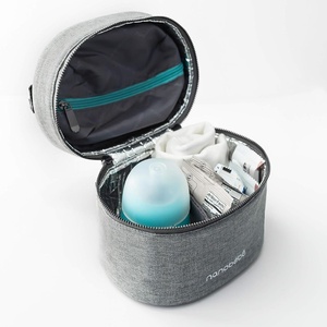 image:imageNanobebe Breastmilk Baby Bottle Deluxe Cooler amp Travel Bag with Ice Pack  Grey 3pk